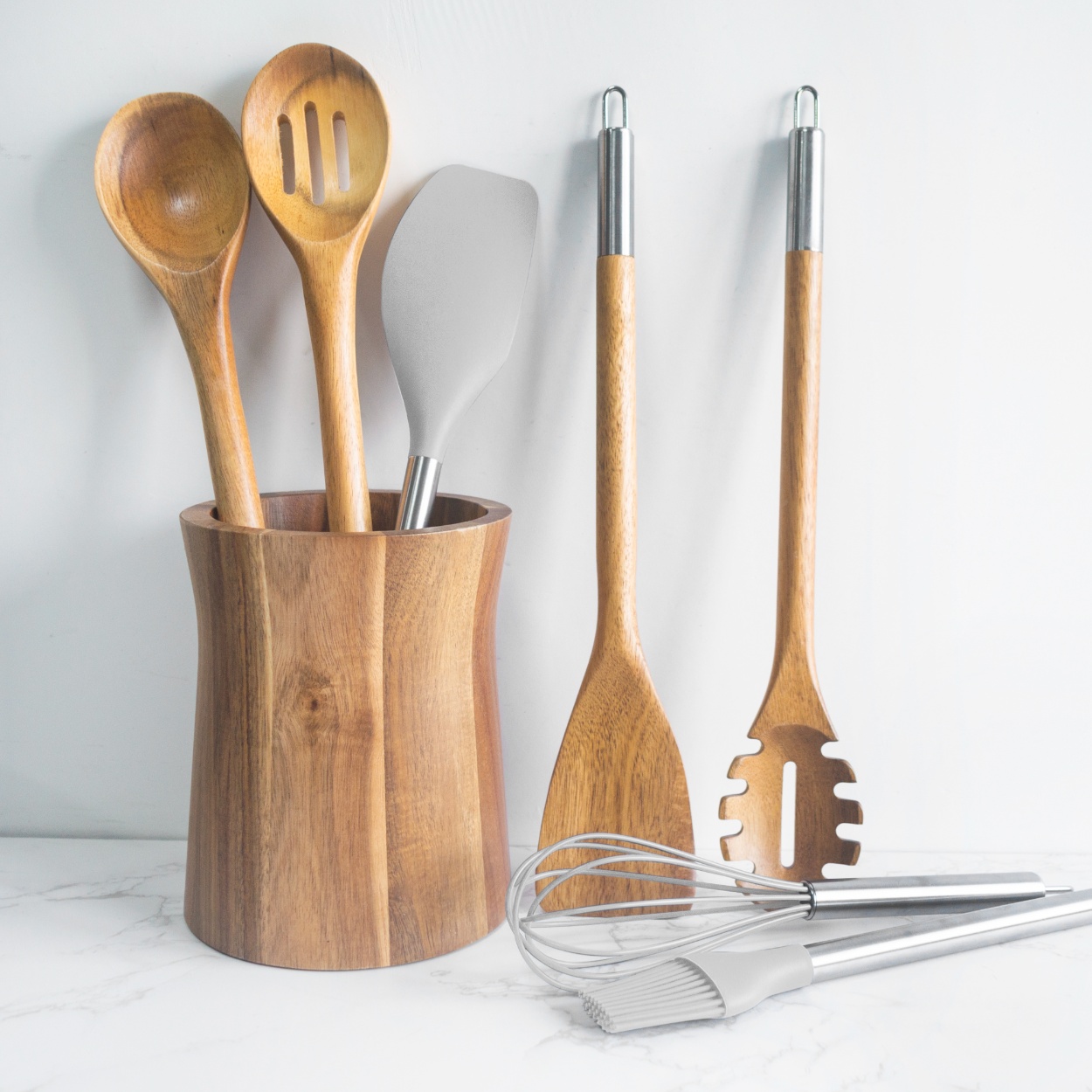 Wholesale Best Wooden Kitchen Utensil Set with Holder