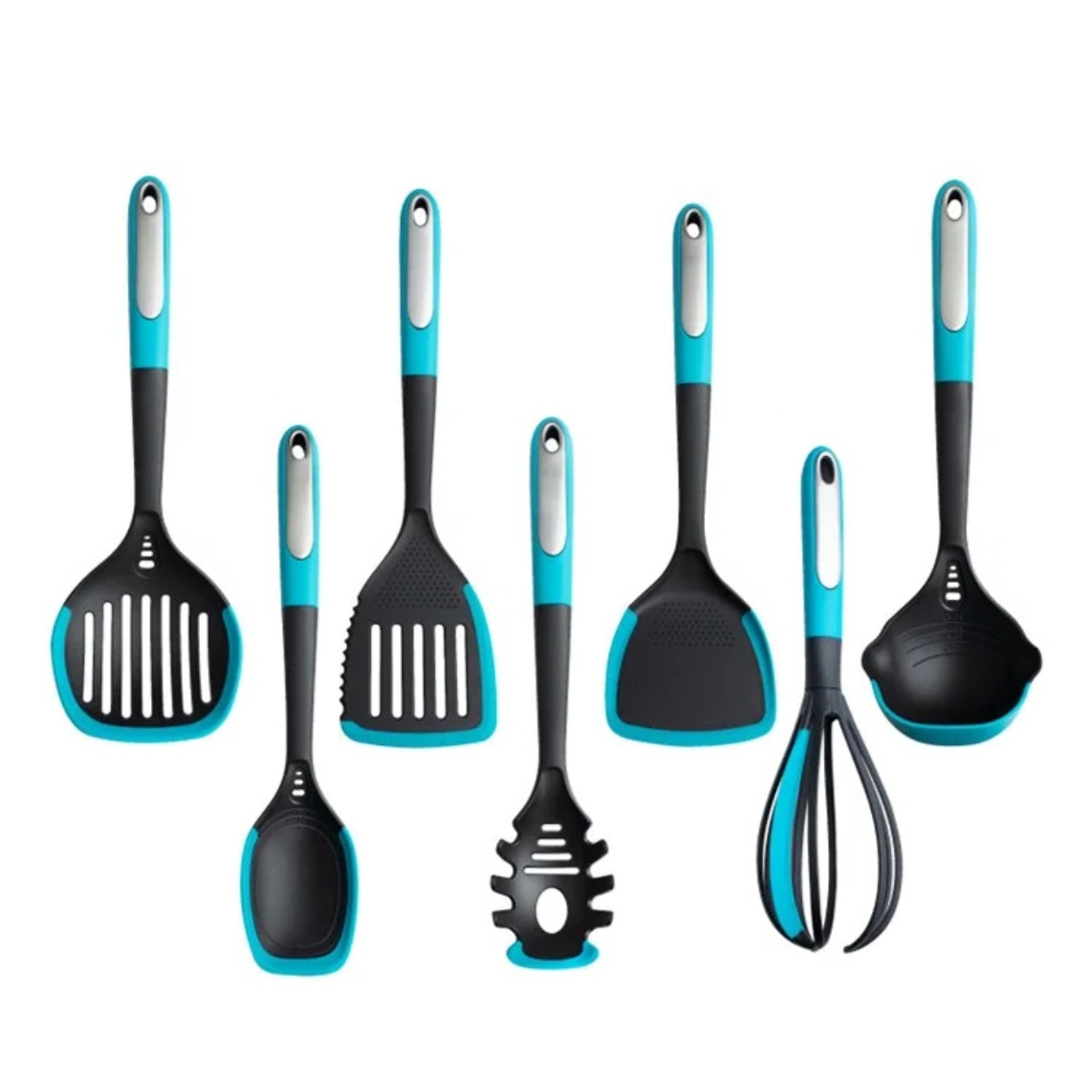 Wholesale Blue Kitchen Utensils Set Nylon Kitchenware Factory