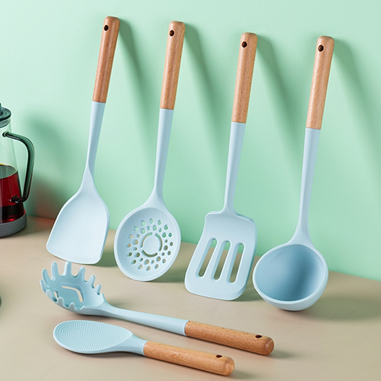 Wholesale Global Kitchenware Silicone Cooking Utensils Set