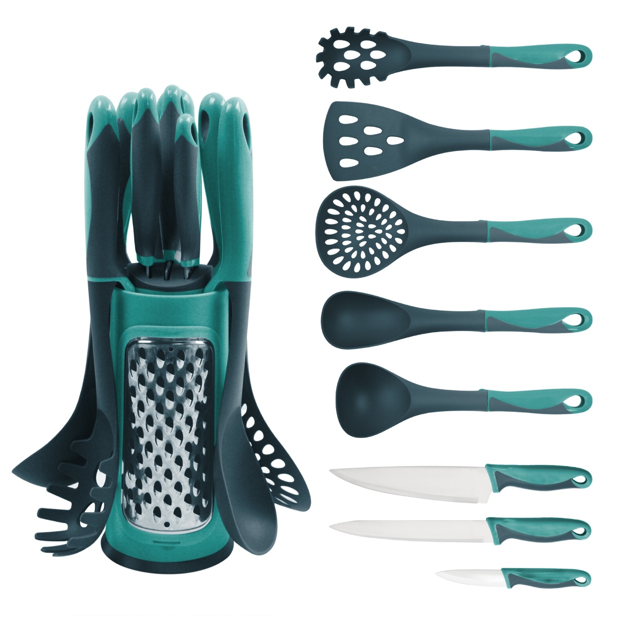 Wholesale Silicone and Stainless Steel Kitchen Utensils Set