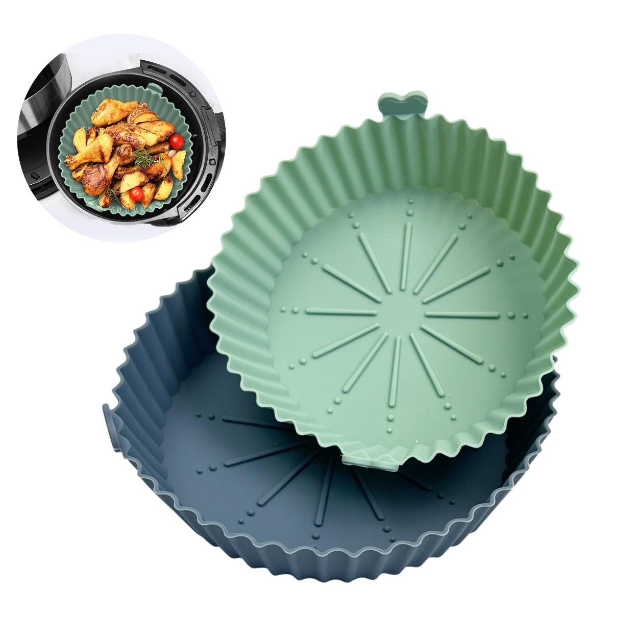 Wholesale Air Fryer Silicone Pot Silicone Bowl for Air Fryer