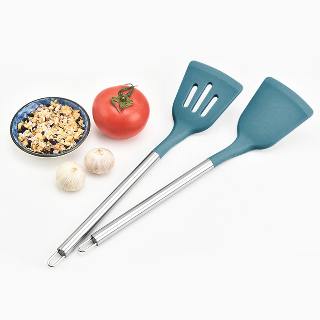 Wholesale Silicone And Stainless Steel Kitchen Utensils Set